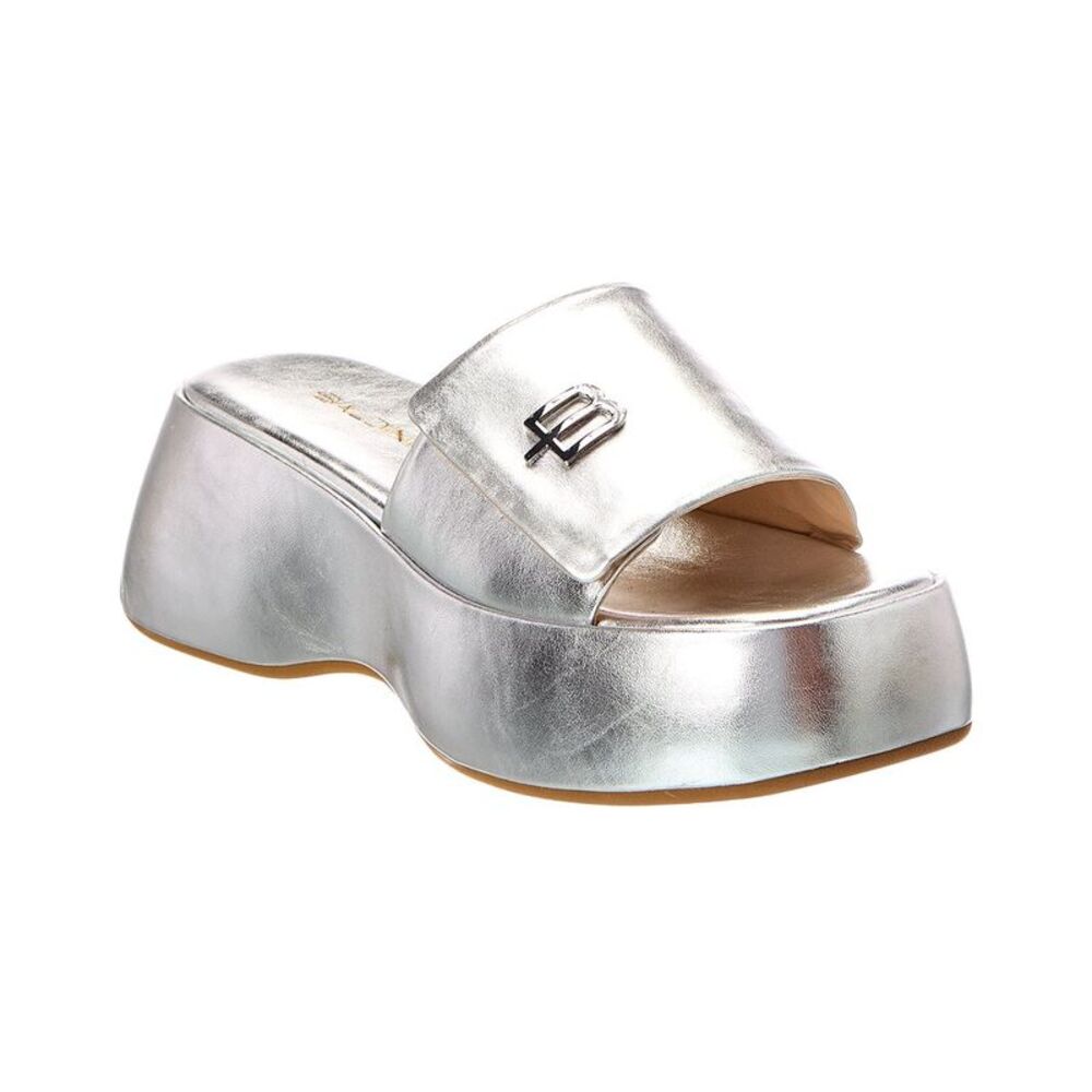 Baldinini Leather Sandal, Metallic